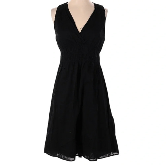 Converse One Star Cotton Midi Dress Black Sleeveless V-Neck Lined SK8 Size Large - Picture 2 of 11
